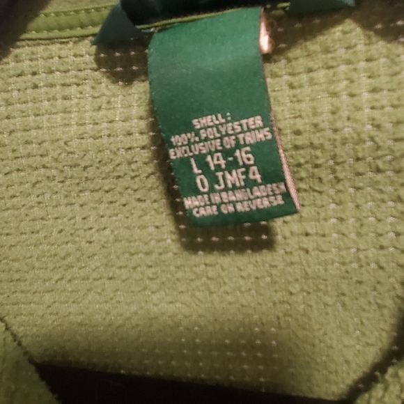 LL Bean Childs L (14-16) Waffle Fleece - Picture 2 of 3